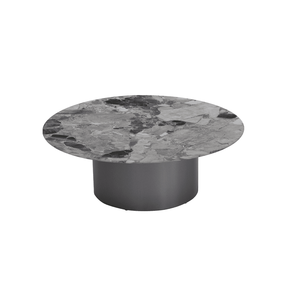 YUNA – Mix & Match Marble Coffee Table with Stainless Steel Leg (1000mm)