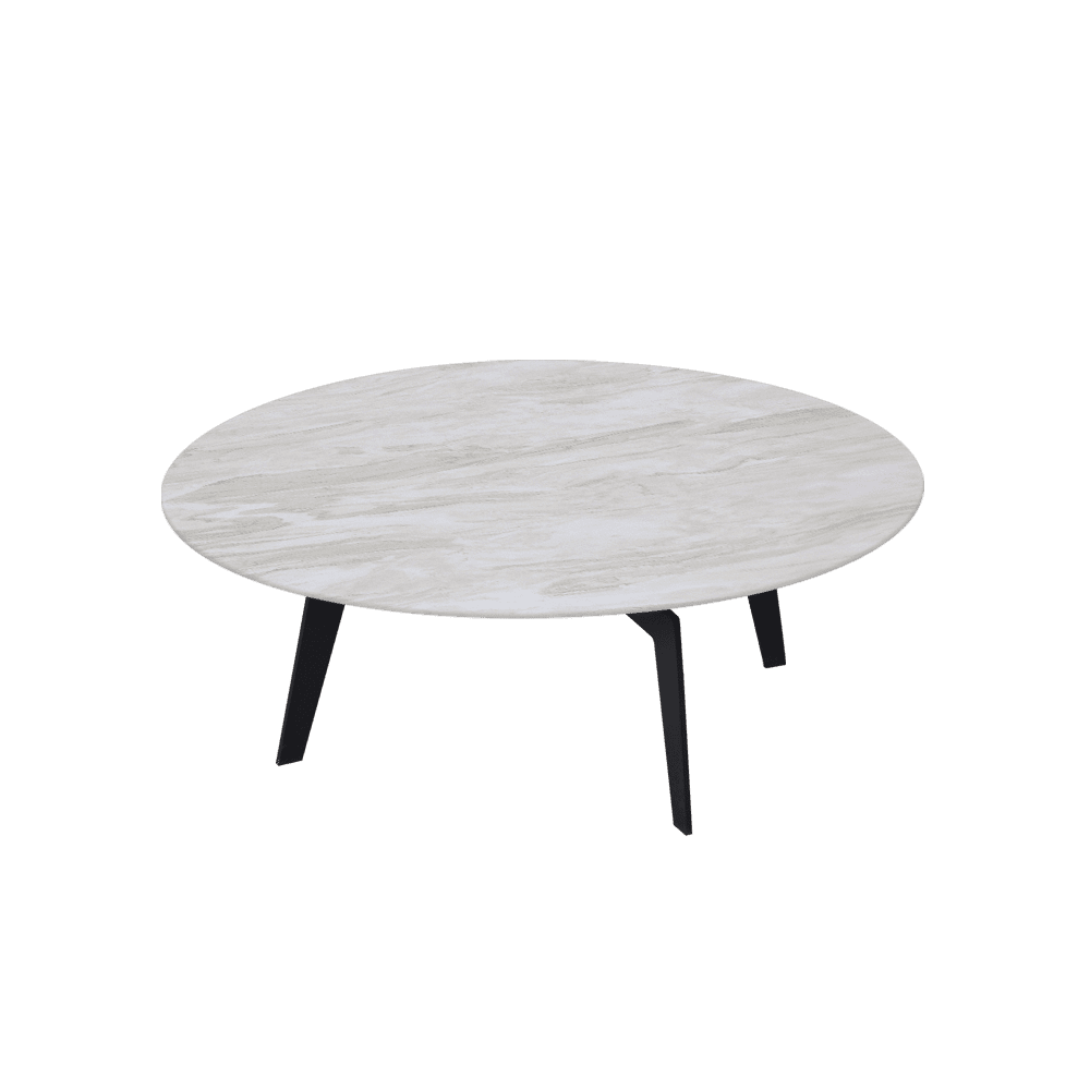ELENA – Mix & Match Marble Coffee Table with Black Metal Leg (1.0m)
