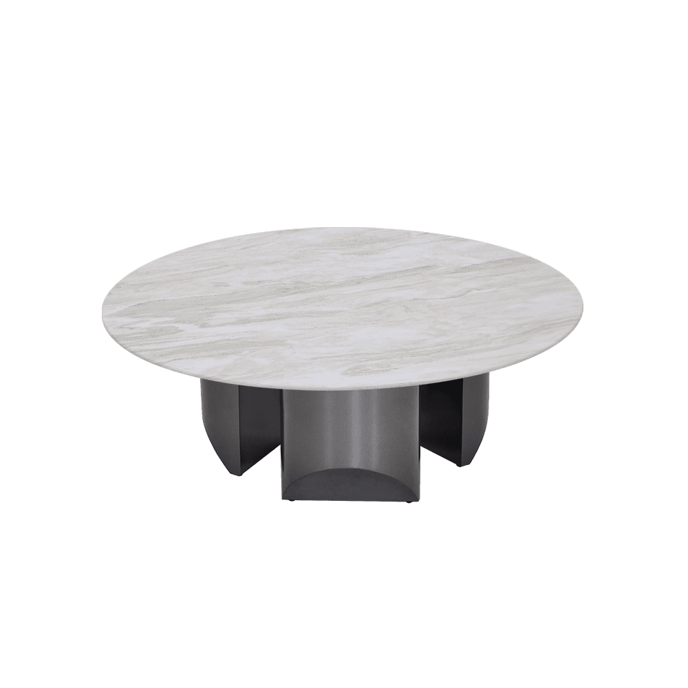 NOA – Mix & Match Marble Coffee Table with Stainless Steel Leg (1.0m)
