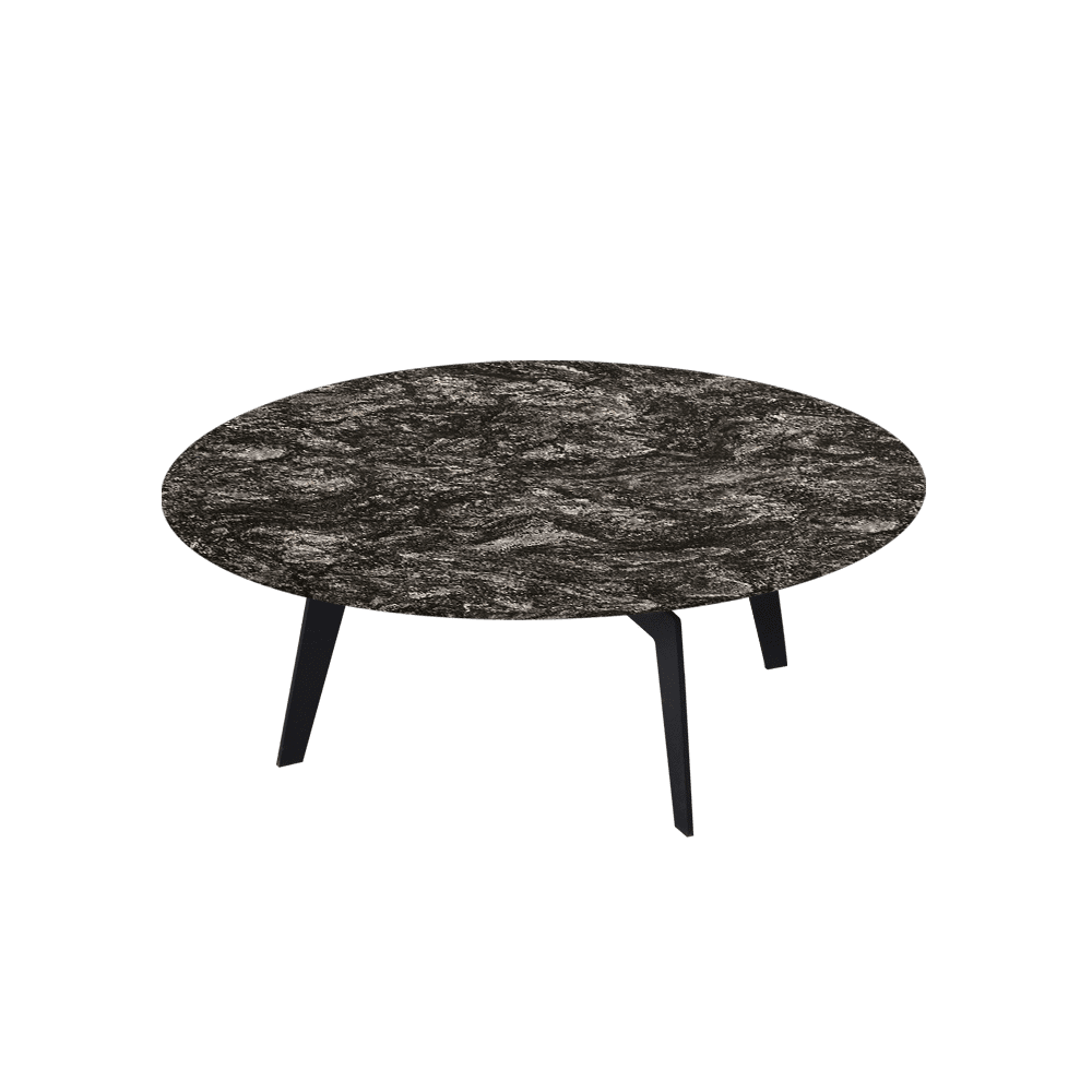 ELENA – Mix & Match Marble Coffee Table with Black Metal Leg (1000mm)