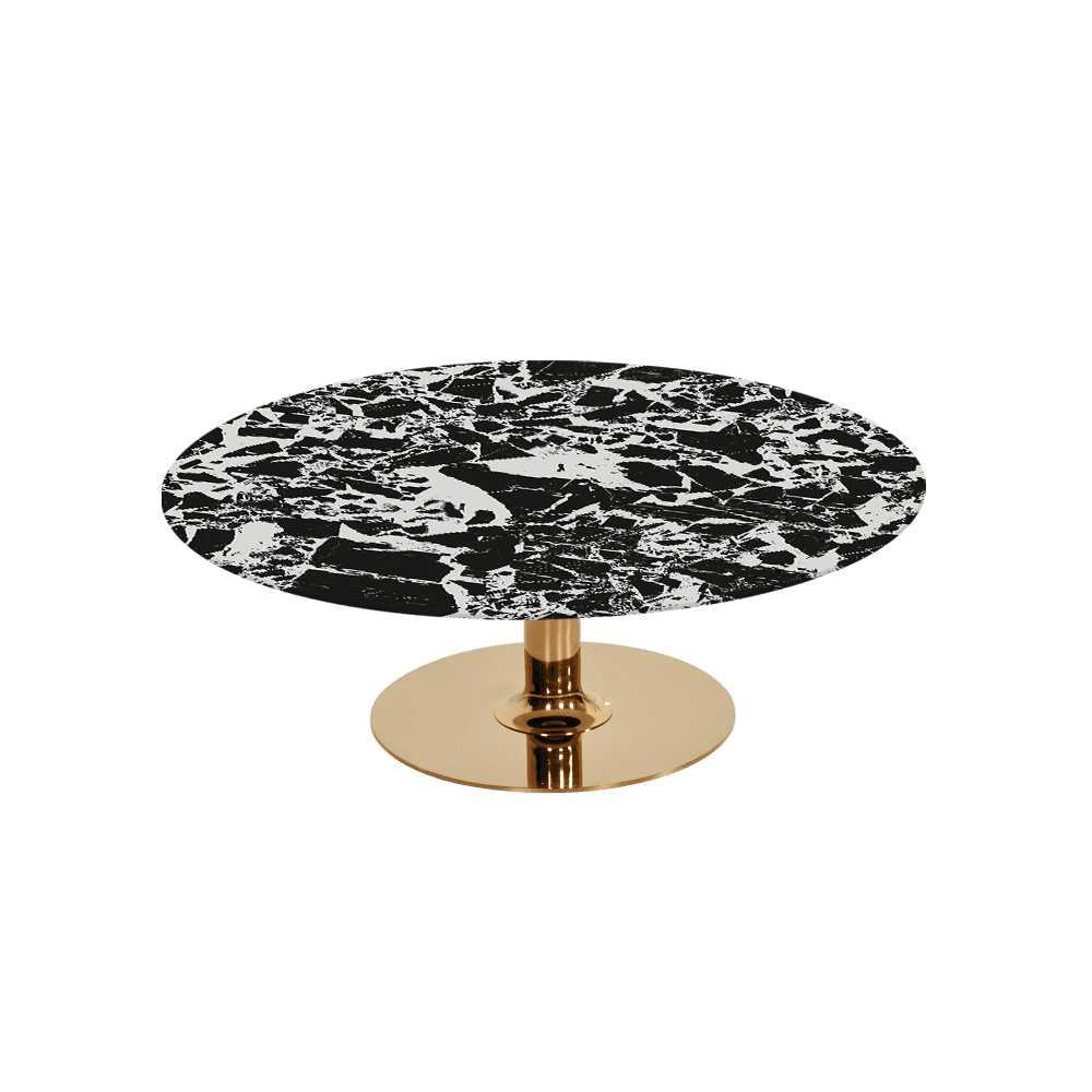 BELLA – Mix & Match Marble Coffee Table with Gold Coloured Stainless Steel Base (1000mm)