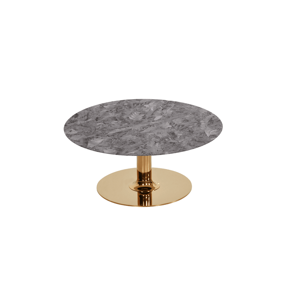 BELLA – Mix & Match Marble Coffee Table with Gold Coloured Stainless Steel Base (800mm)