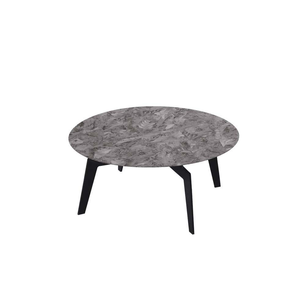 ELENA – Mix & Match Marble Coffee Table with Black Metal Leg (0.8m)