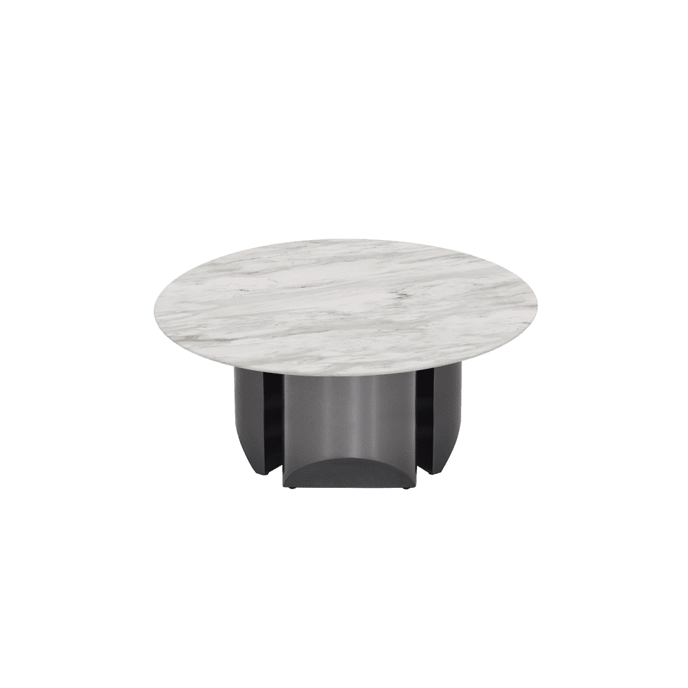 NOA – Mix & Match Marble Coffee Table with Stainless Steel Leg (0.8m)