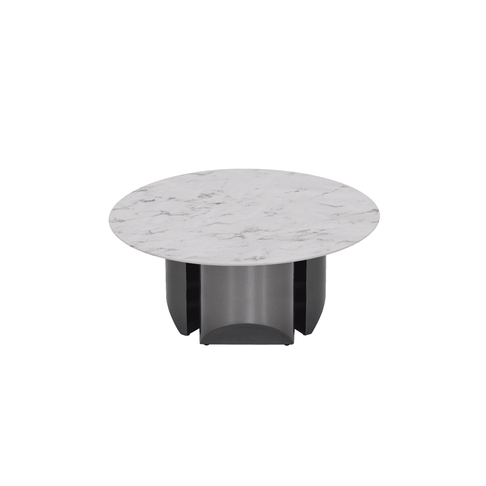 NOA – Mix & Match Marble Coffee Table with Stainless Steel Leg (0.8m)