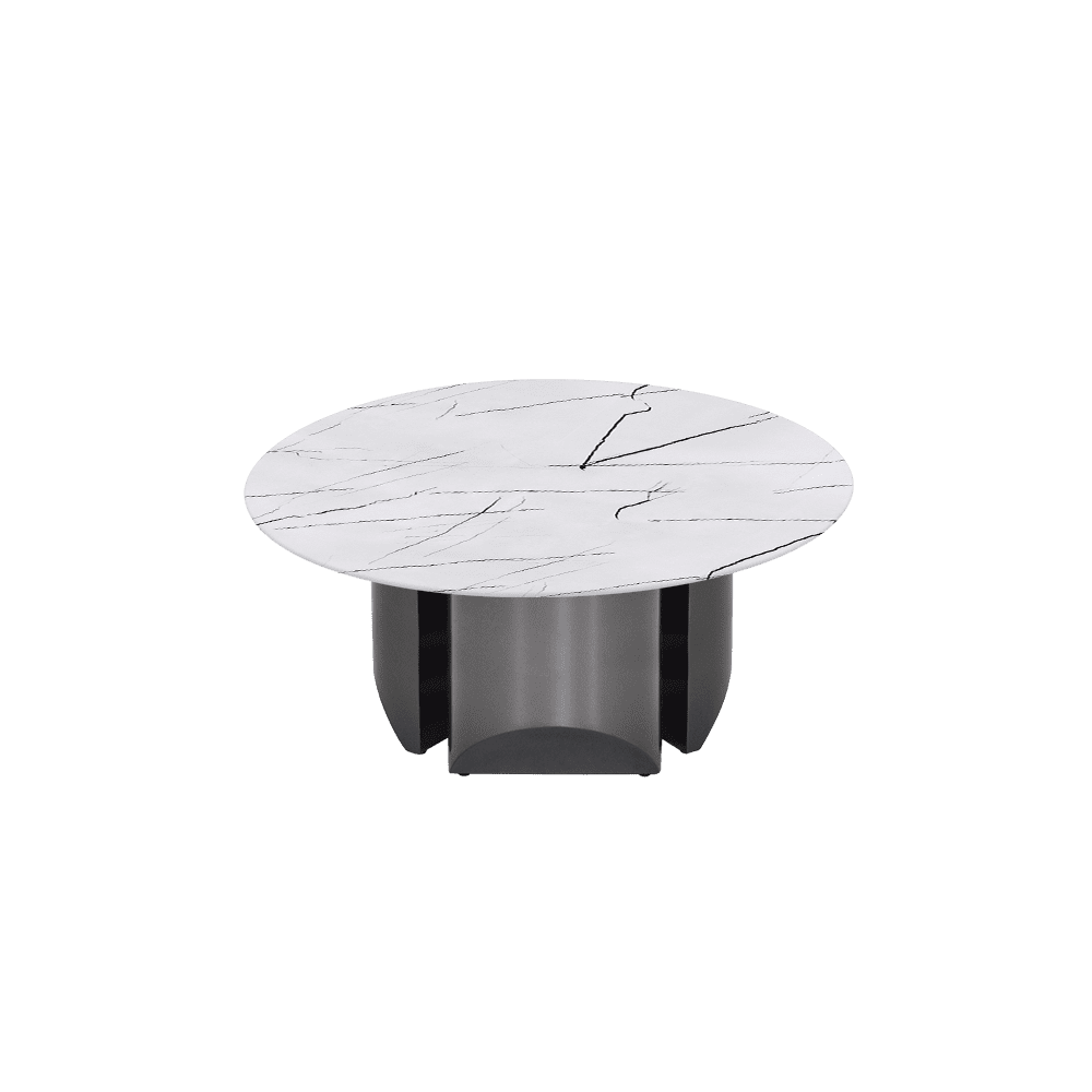 NOA – Mix & Match Marble Coffee Table with Stainless Steel Leg (0.8m)