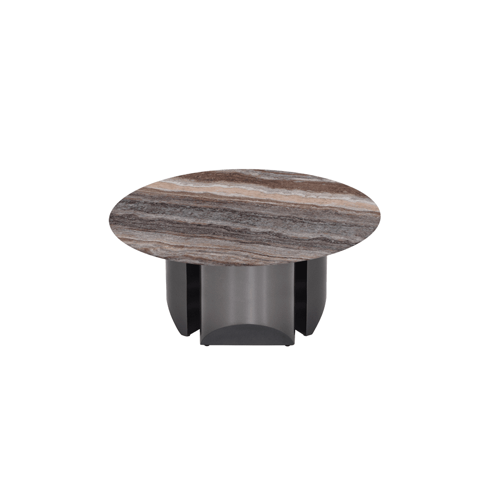 NOA – Mix & Match Marble Coffee Table with Stainless Steel Leg (0.8m)