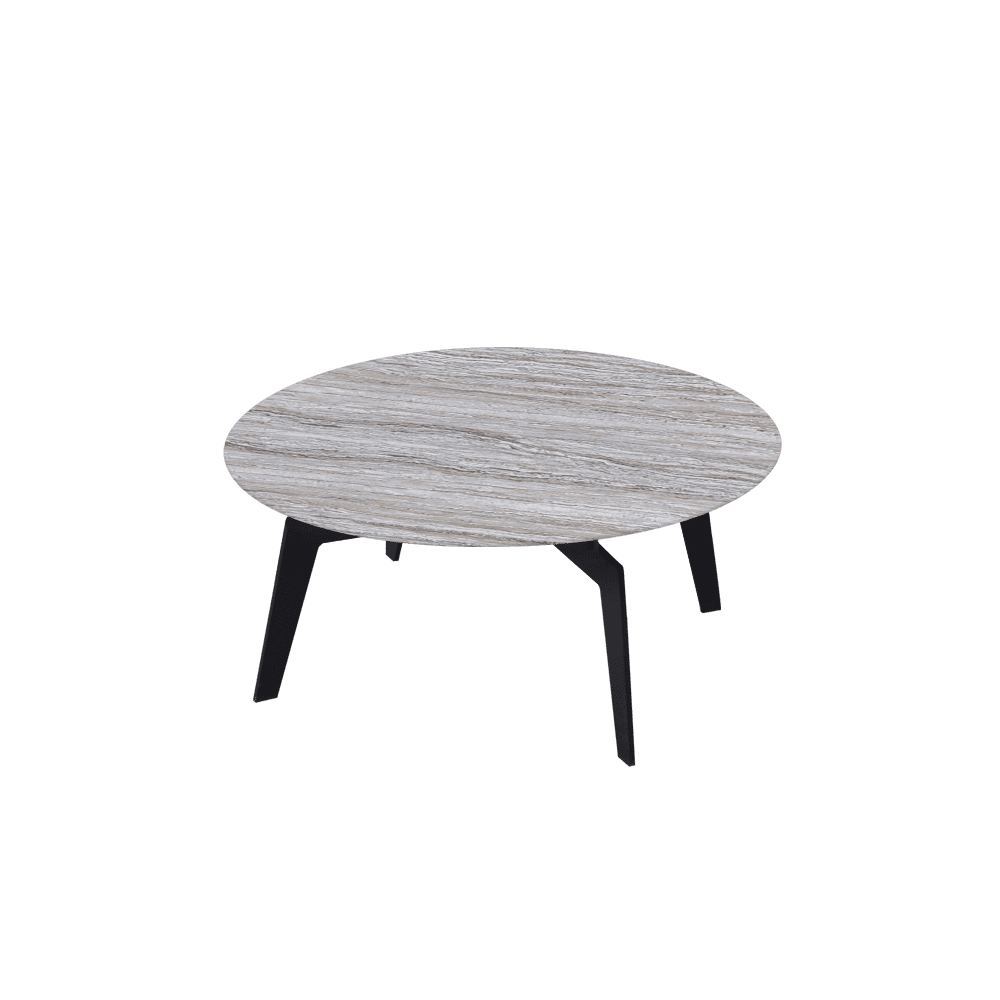 ELENA – Mix & Match Marble Coffee Table with Black Metal Leg (0.8m)