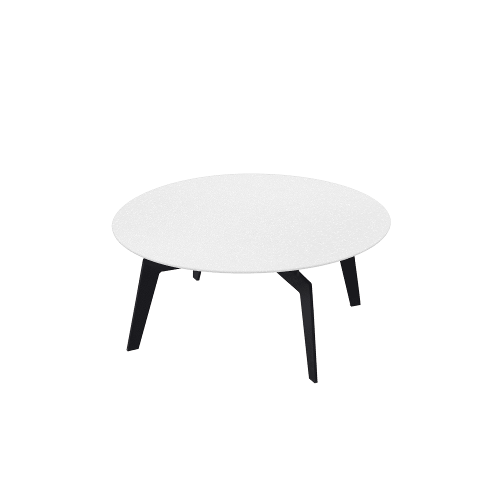 ELENA – Mix & Match Marble Coffee Table with Black Metal Leg (0.8m)