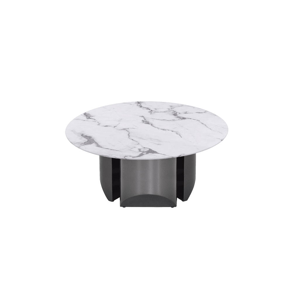 NOA – Mix & Match Marble Coffee Table with Stainless Steel Leg (0.8m)