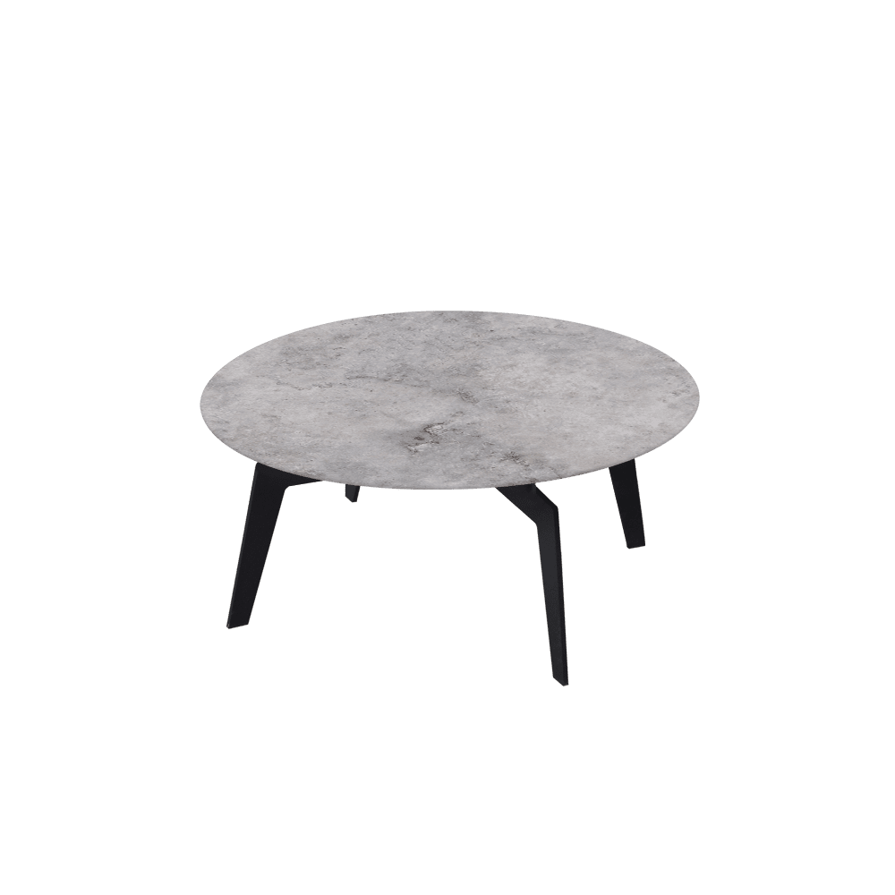 ELENA – Mix & Match Marble Coffee Table with Black Metal Leg (0.8m)