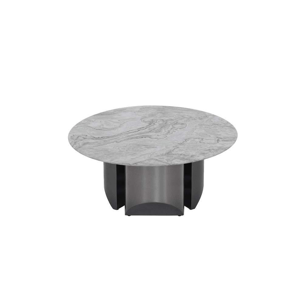 NOA – Mix & Match Marble Coffee Table with Stainless Steel Leg (0.8m)