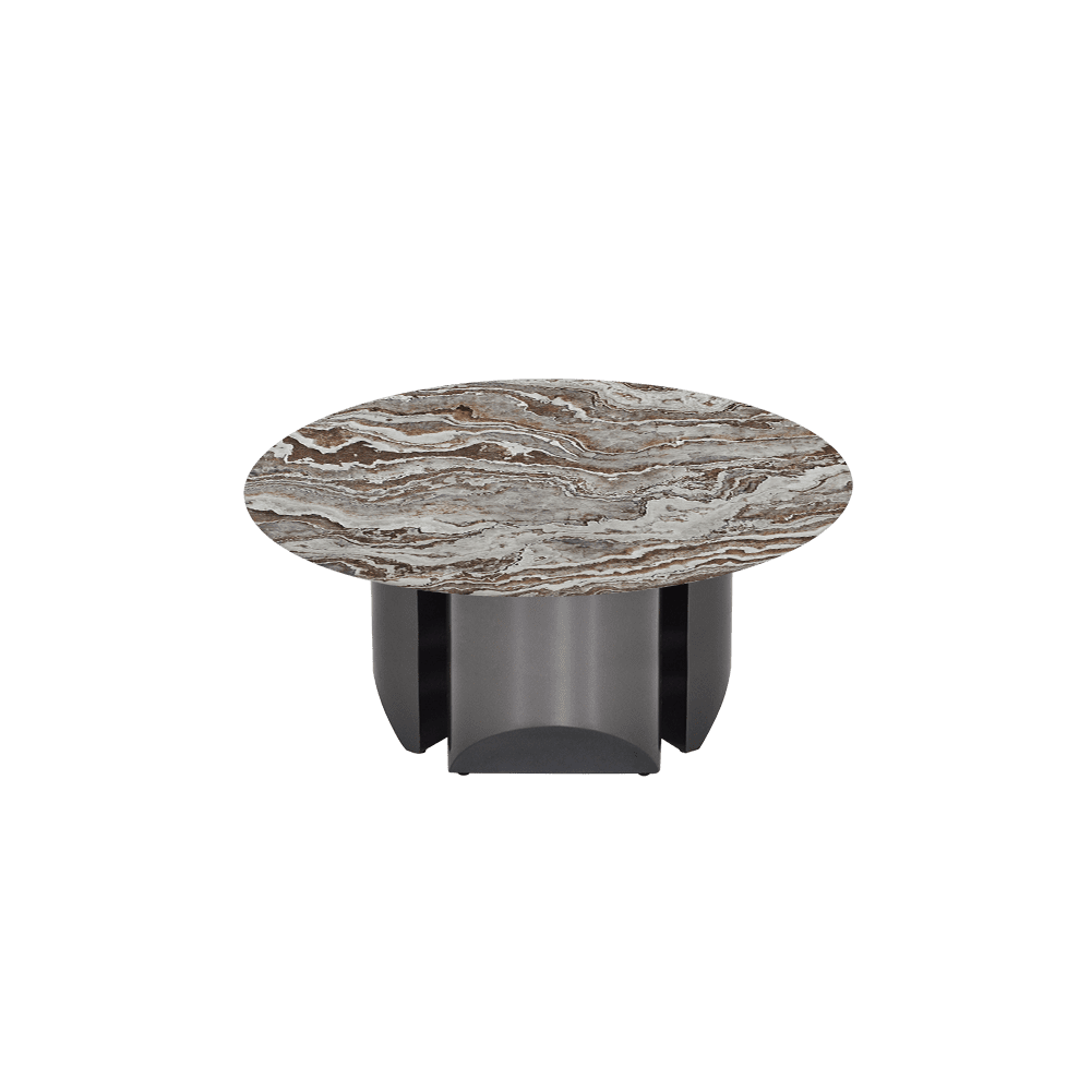 NOA – Mix & Match Marble Coffee Table with Stainless Steel Leg (0.8m)