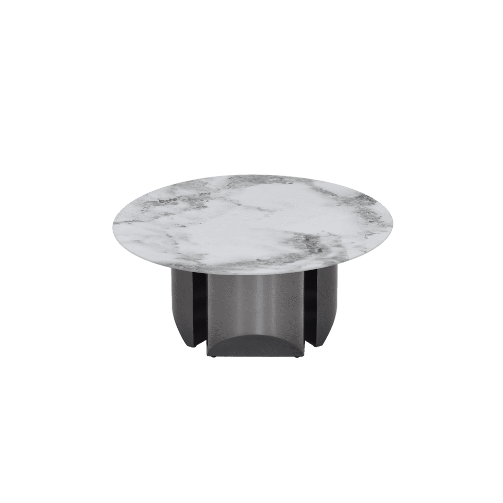 NOA – Mix & Match Marble Coffee Table with Stainless Steel Leg (0.8m)