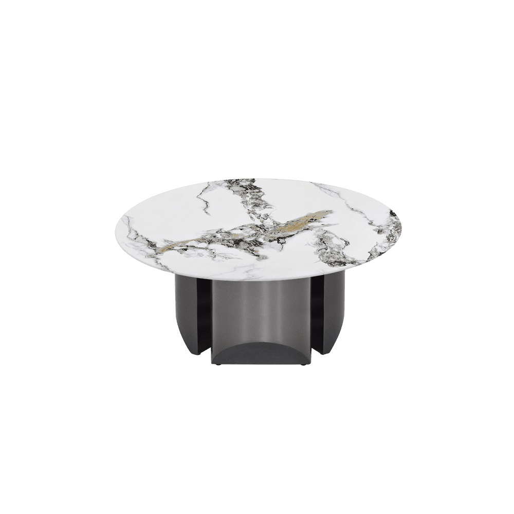 NOA – Mix & Match Marble Coffee Table with Stainless Steel Leg (0.8m)