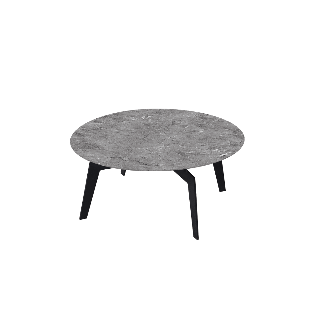 ELENA – Mix & Match Marble Coffee Table with Black Metal Leg (0.8m)