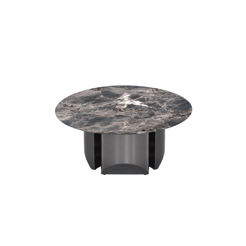 NOA – Mix & Match Marble Coffee Table with Stainless Steel Leg (0.8m)