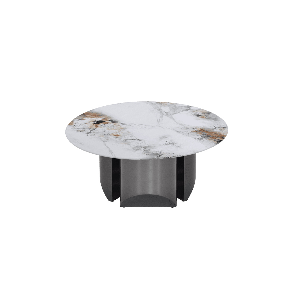 NOA – Mix & Match Marble Coffee Table with Stainless Steel Leg (0.8m)
