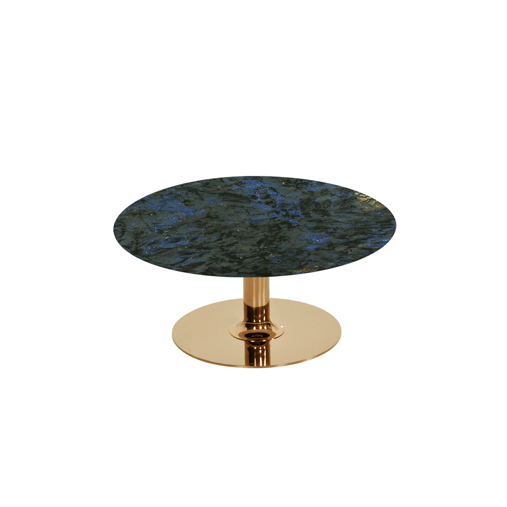 BELLA – Mix & Match Marble Coffee Table with Gold Coloured Stainless Steel Base (800mm)