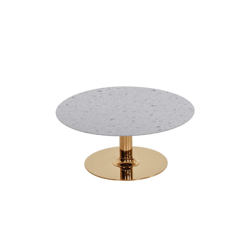 BELLA – Mix & Match Marble Coffee Table with Gold Coloured Stainless Steel Base (800mm)