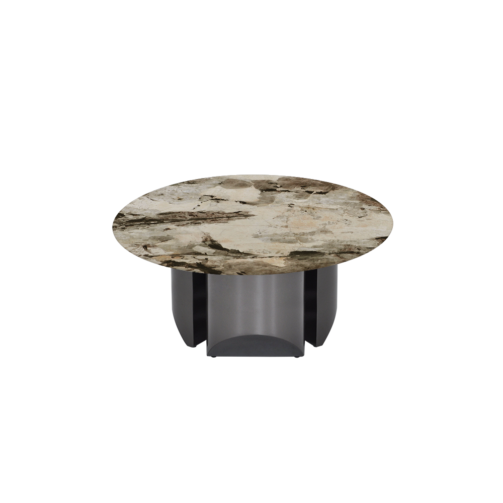 NOA – Mix & Match Marble Coffee Table with Stainless Steel Leg (0.8m)