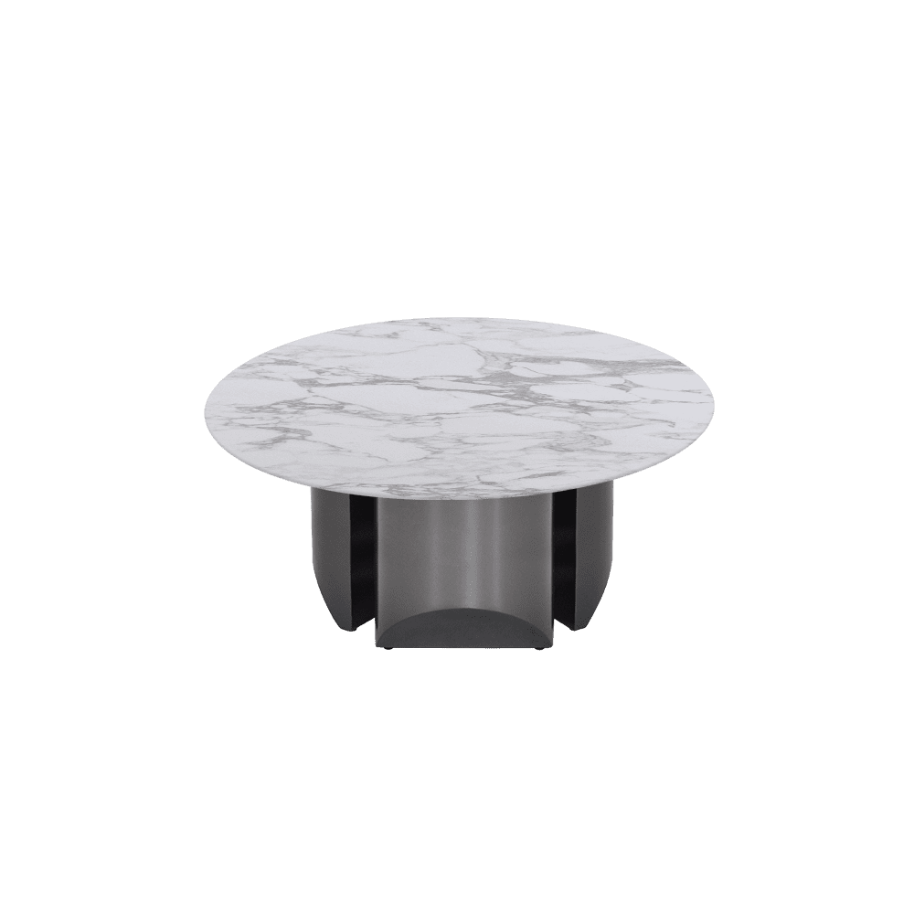 NOA – Mix & Match Marble Coffee Table with Stainless Steel Leg (0.8m)