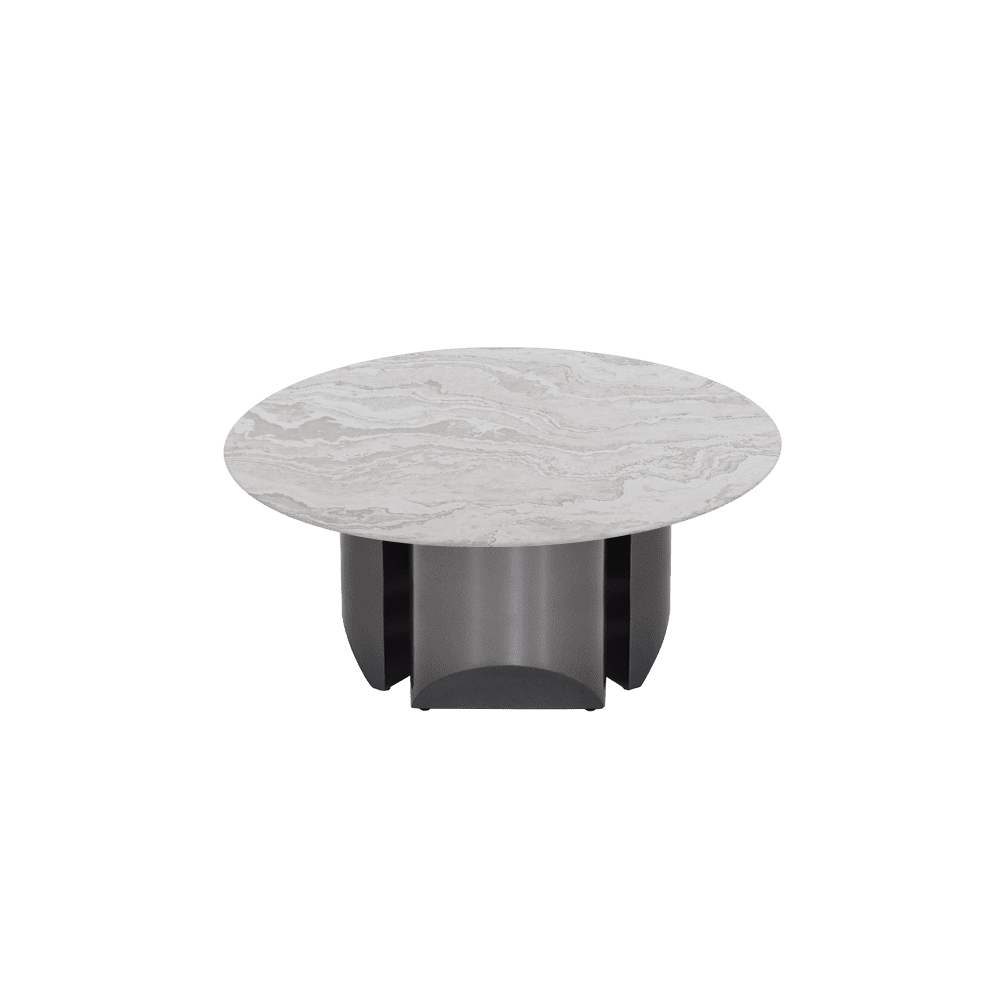 NOA – Mix & Match Marble Coffee Table with Stainless Steel Leg (0.8m)