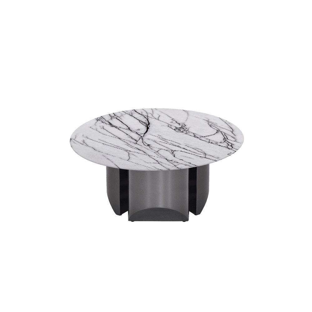 NOA – Mix & Match Marble Coffee Table with Stainless Steel Leg (0.8m)