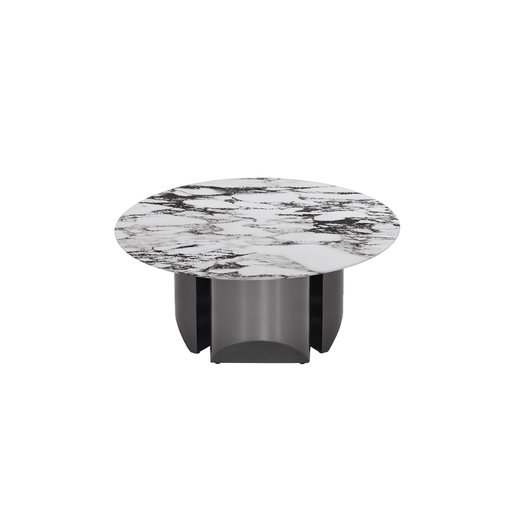 NOA – Mix & Match Marble Coffee Table with Stainless Steel Leg (0.8m)