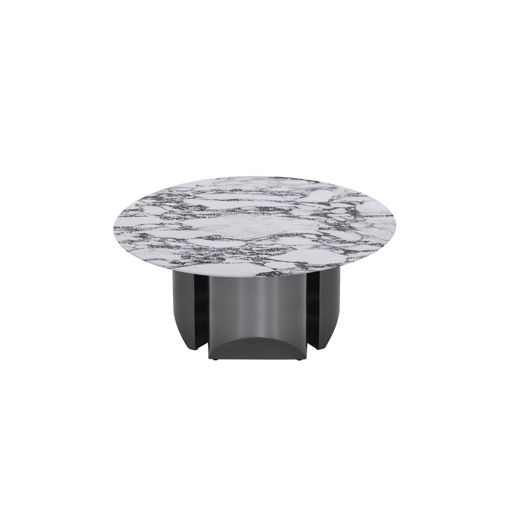 NOA – Mix & Match Marble Coffee Table with Stainless Steel Leg (0.8m)