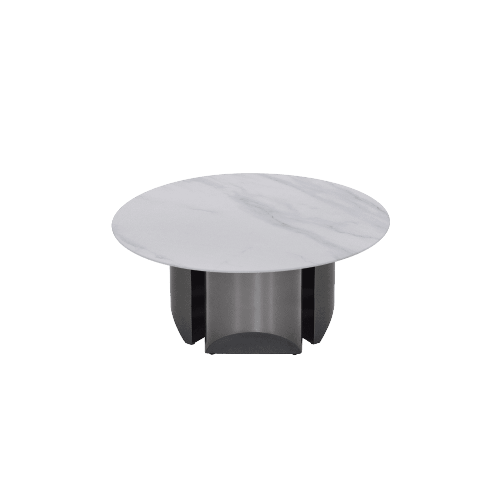 NOA – Mix & Match Marble Coffee Table with Stainless Steel Leg (0.8m)