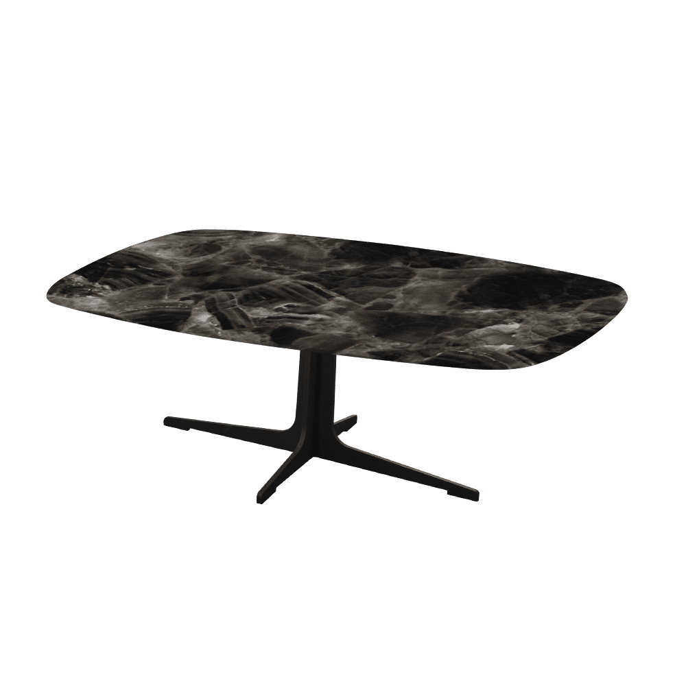 TARINA – Mix & Match Marble Coffee Table with Black Metal Leg (1200mm x 700mm)