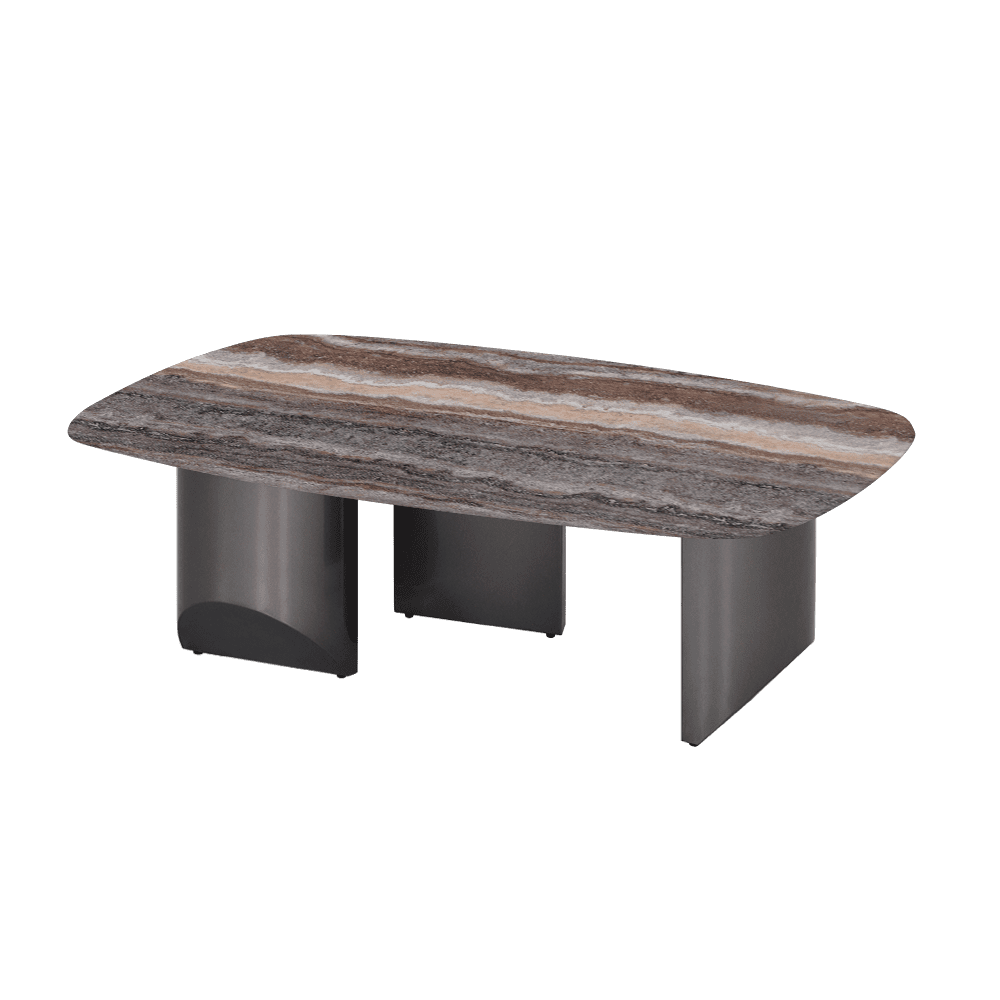 NOA – Mix & Match Marble Coffee Table with Stainless Steel Leg (1200mm x 700mm)
