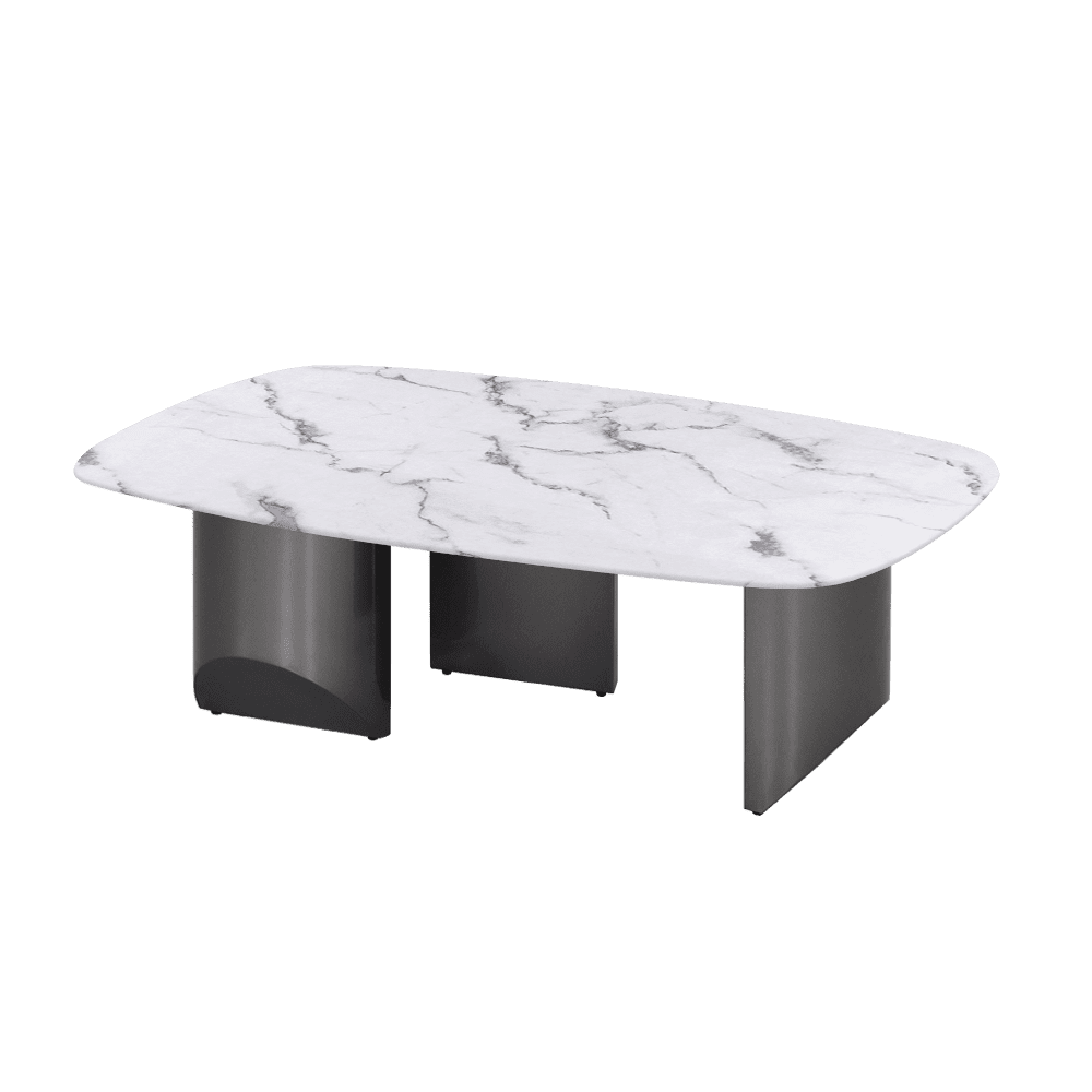 NOA – Mix & Match Marble Coffee Table with Stainless Steel Leg (1200mm x 700mm)