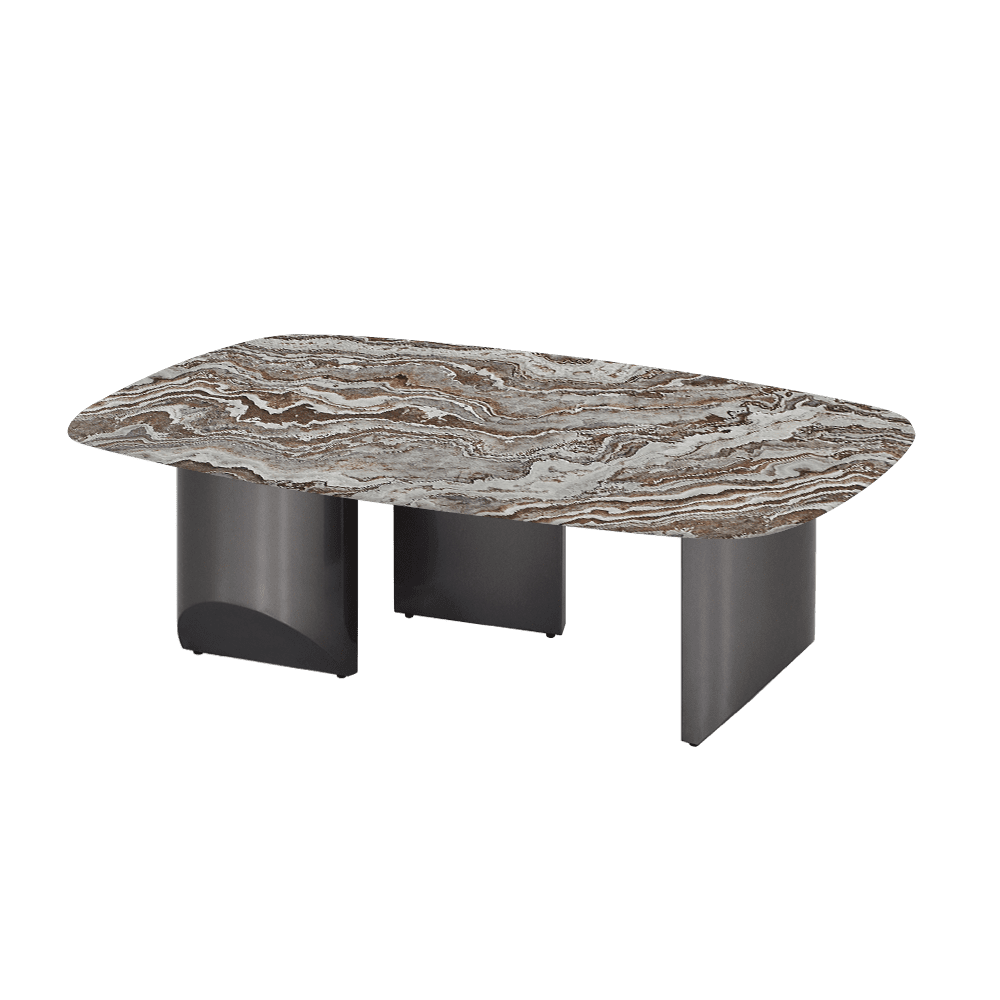 NOA – Mix & Match Marble Coffee Table with Stainless Steel Leg (1200mm x 700mm)