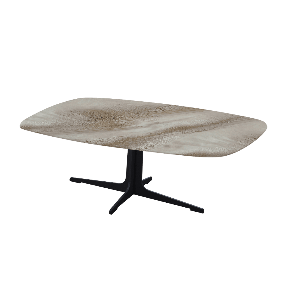 TARINA – Mix & Match Marble Coffee Table with Black Metal Leg (1200mm x 700mm)