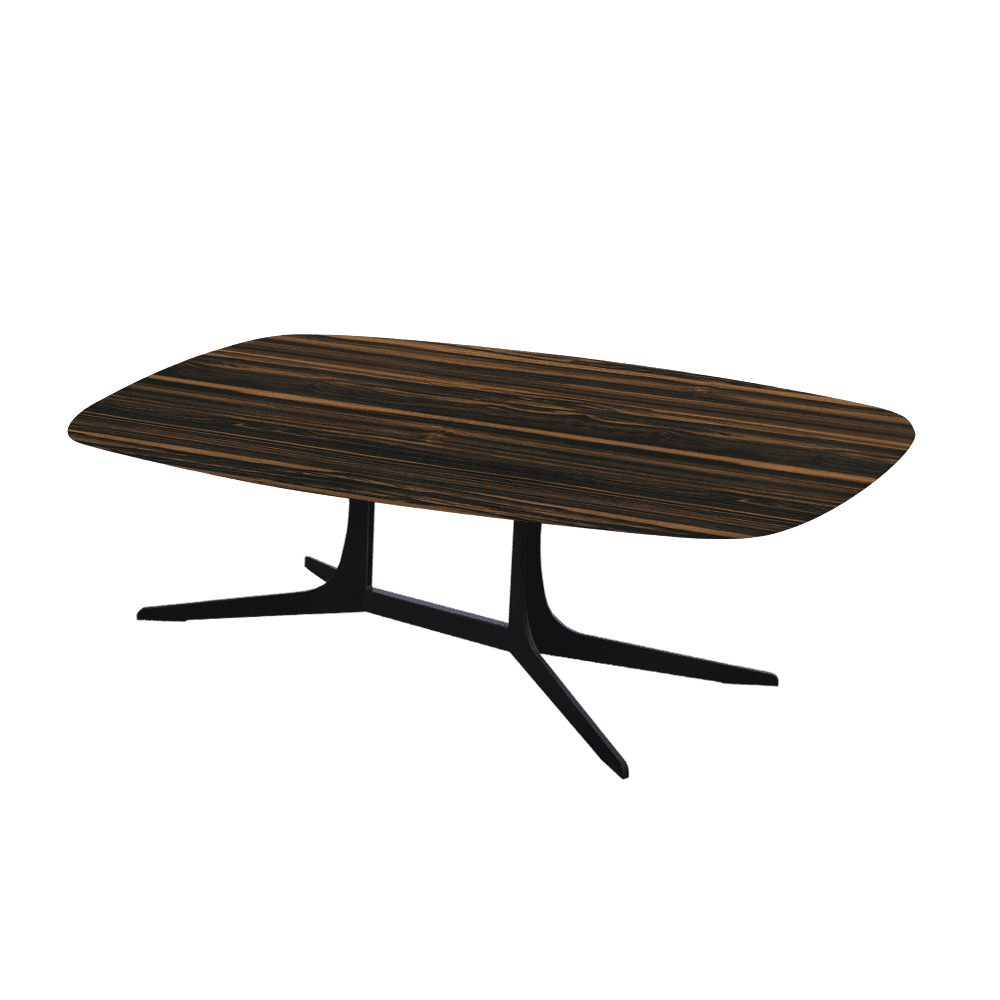 HANNA – Mix & Match Marble Coffee Table with Black Metal Leg (1200mm x 700mm)