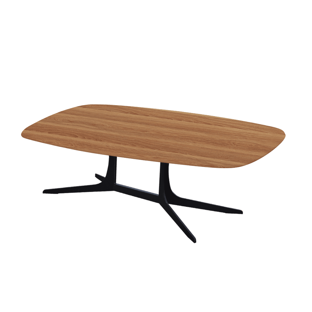 HANNA – Mix & Match Marble Coffee Table with Black Metal Leg (1200mm x 700mm)