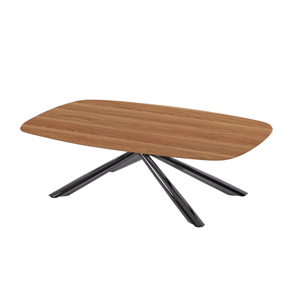 XYLIA – Mix & Match Marble Coffee Table with Black Glossy Metal Leg (1200mm x 700mm)