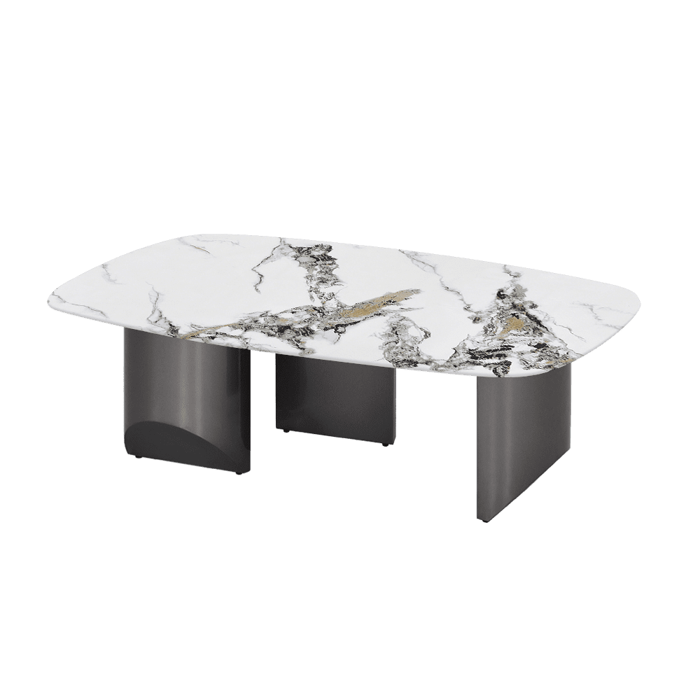 NOA – Mix & Match Marble Coffee Table with Stainless Steel Leg (1200mm x 700mm)