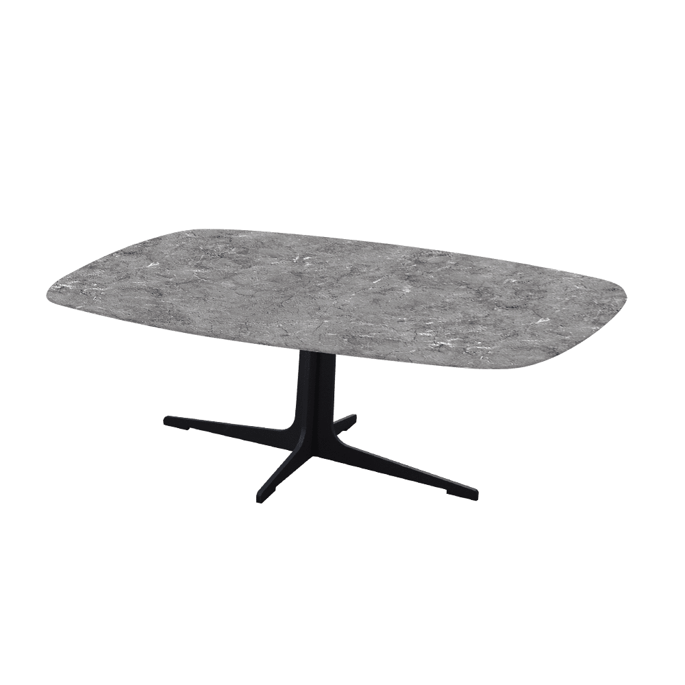 TARINA – Mix & Match Marble Coffee Table with Black Metal Leg (1200mm x 700mm)