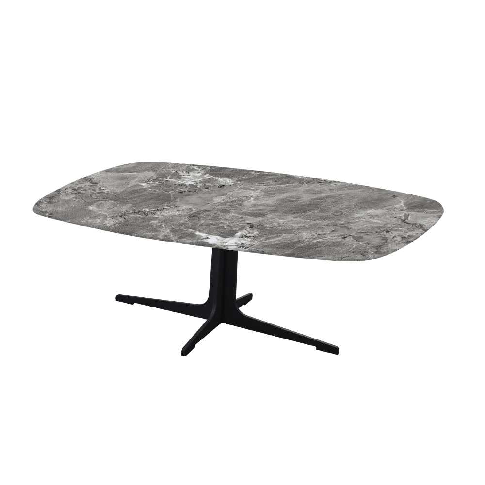 TARINA – Mix & Match Marble Coffee Table with Black Metal Leg (1200mm x 700mm)