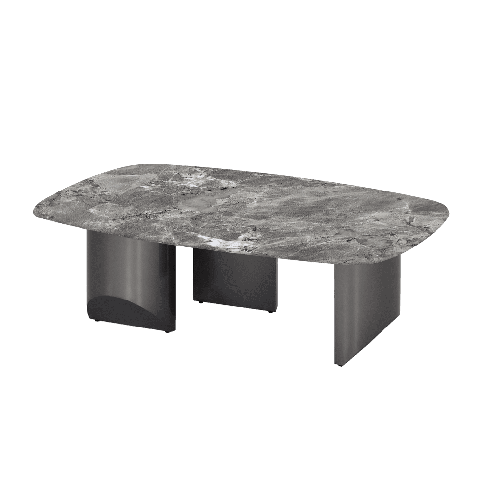 NOA – Mix & Match Marble Coffee Table with Stainless Steel Leg (1.2mx0.7m)