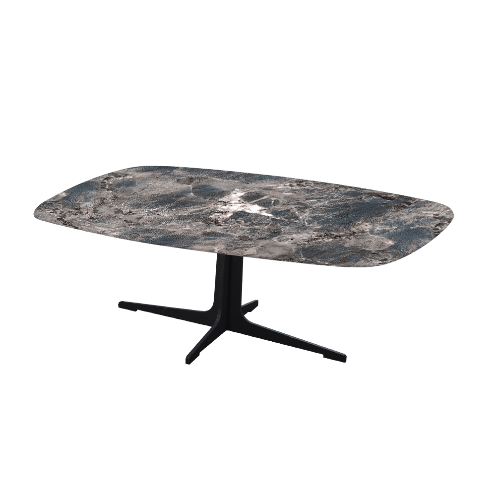 TARINA – Mix & Match Marble Coffee Table with Black Metal Leg (1200mm x 700mm)