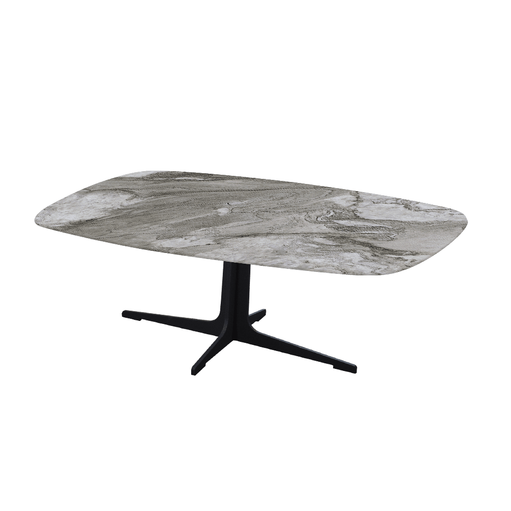 TARINA – Mix & Match Marble Coffee Table with Black Metal Leg (1.2mx0.7m)
