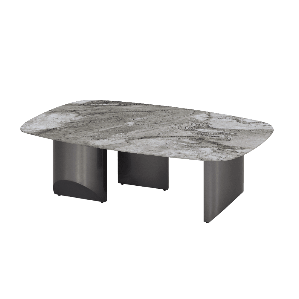 NOA – Mix & Match Marble Coffee Table with Stainless Steel Leg (1200mm x 700mm)