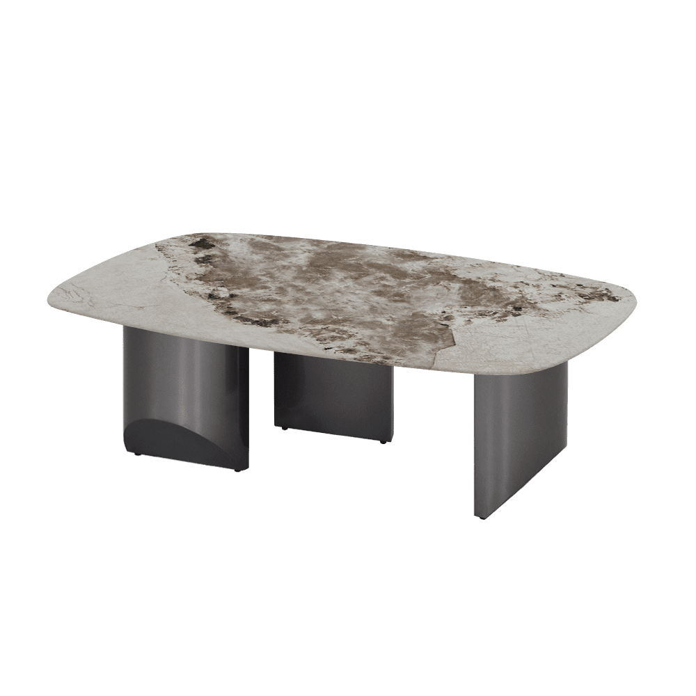NOA – Mix & Match Marble Coffee Table with Stainless Steel Leg (1200mm x 700mm)