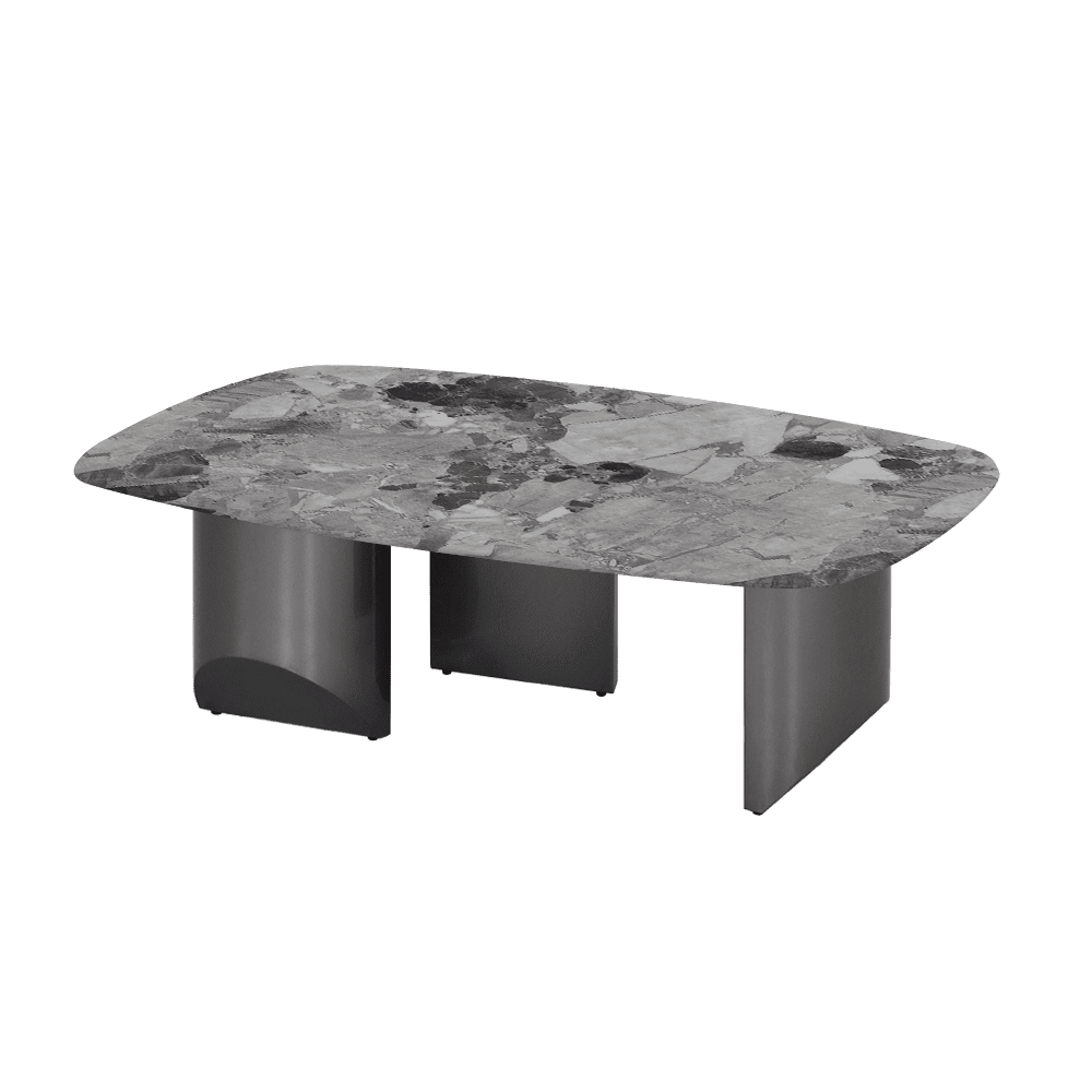 NOA – Mix & Match Marble Coffee Table with Stainless Steel Leg (1200mm x 700mm)