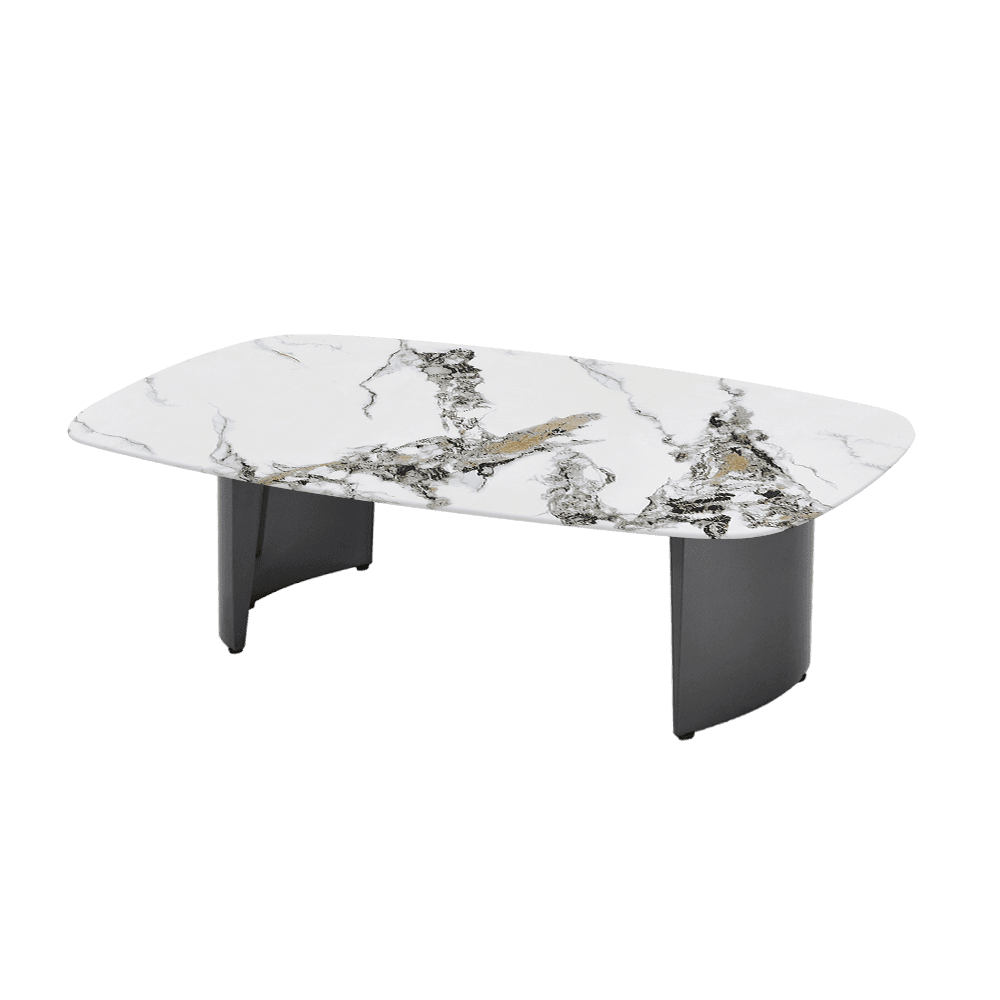 LUA – Mix & Match Marble Coffee Table with Stainless Steel Leg (1500mm x 700mm)