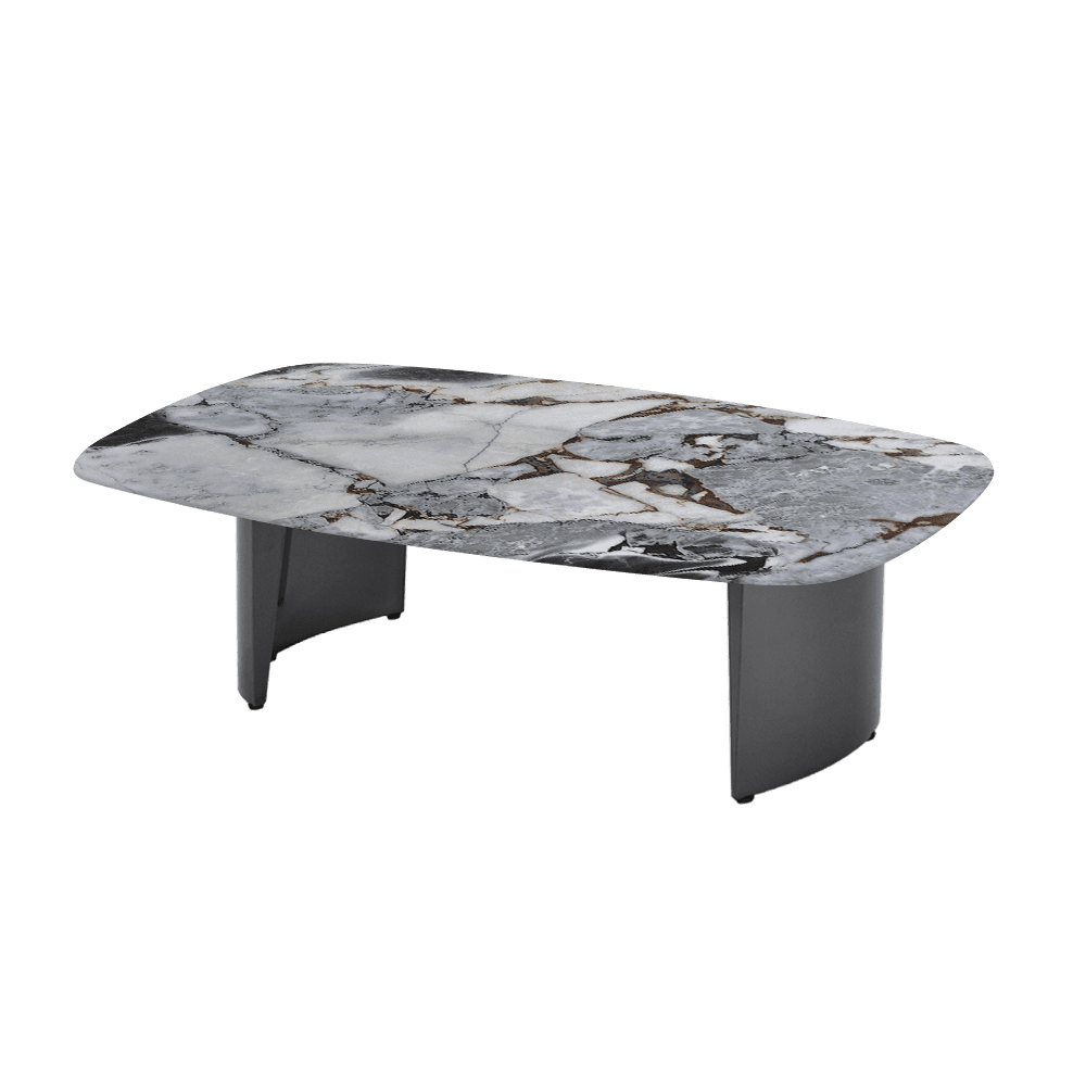 LUA – Mix & Match Marble Coffee Table with Stainless Steel Leg (1500mm x 700mm)